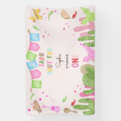 Taco over leuke fiësta mexicaanse eerste verjaarda spandoek (Verticaal)