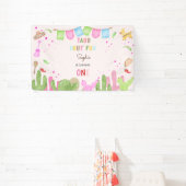 Taco over leuke fiësta mexicaanse eerste verjaarda spandoek (Insitu)