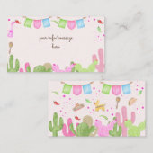 Taco over leuke fiësta Mexicaanse kinderen verjaar Informatiekaartje (Voorkant / Achterkant)