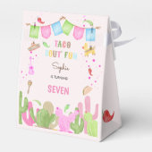 Taco over leuke fiesta mexicaanse meisje verjaarda bedankdoosjes (Achterkant)