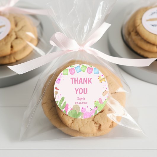 Taco over leuke fiesta mexicaanse meisje verjaarda ronde sticker