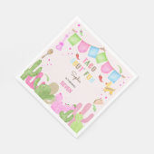 Taco over leuke fiesta mexicaanse meisje verjaarda servet (Hoek)