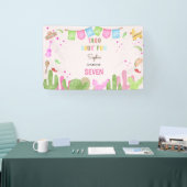 Taco over leuke fiesta mexicaanse meisje verjaarda spandoek (Beurs)