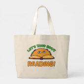 Taco Over Lezen Leuk Boek Lover Cartoon Grote Tote Bag (Achterkant)
