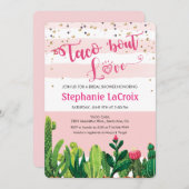 Taco over liefde bruids douche uitnodiging (Voorkant / Achterkant)