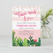 Taco over liefde bruids douche uitnodiging (Staand voorkant)