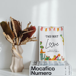 Taco over Liefde cactus Taco Bar Teken Poster