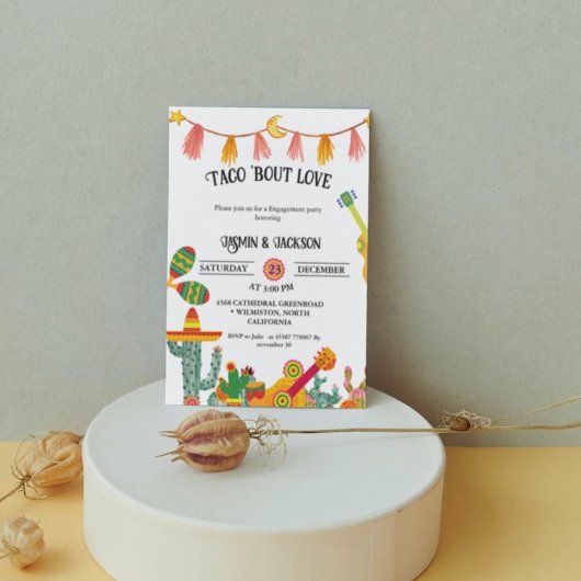 Taco 'Over Liefde Cactus Verlovingsfeest Kaart
