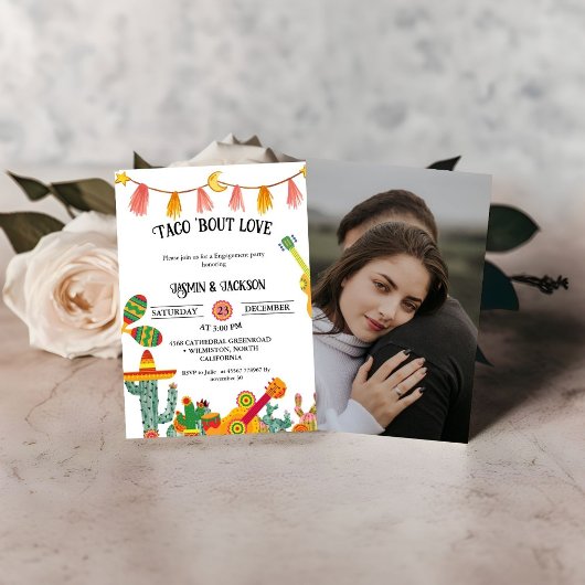 Taco 'Over Liefde Cactus Verlovingsfeest Save The Date