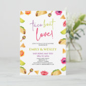 Taco over liefde! Fiesta Bruiloft Koppels Douche Kaart (Staand voorkant)