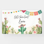 Taco Over Liefde Fiesta Cactus Douche Achtergrond Spandoek (Horizontaal)