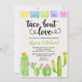 Taco over liefde Fiesta cactus vrijgezellenfeest Kaart (Voorkant)
