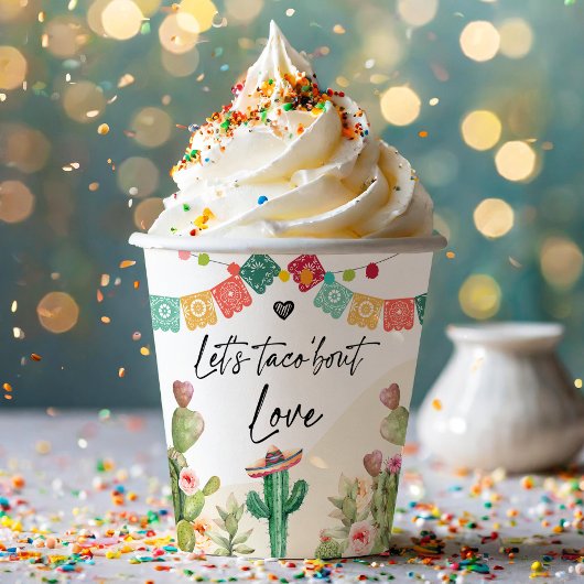 Taco Over Liefde Fiesta Waterverf Cactus Shower Papieren Bekers