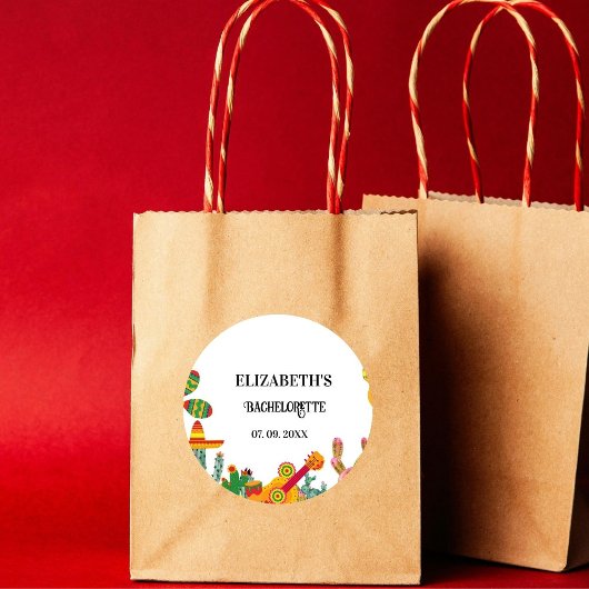 Taco over liefde Final Fiesta Bachelorette Weekend Ronde Sticker