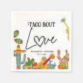 Taco Over Liefde Kleurrijke Betrokkenheid Feestser Servet (Voorkant)