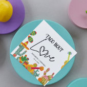 Taco Over Liefde Kleurrijke Betrokkenheid Feestser Servet