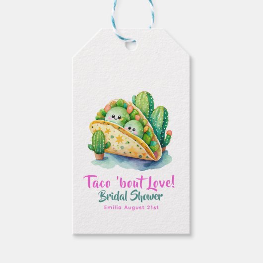 Taco 'Over Liefde! Laatste feest Vrijgezellenfeest Cadeaulabel (Voorkant)