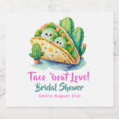 Taco 'Over Liefde! Laatste feest Vrijgezellenfeest Likeurfles Etiket (Enkel label)