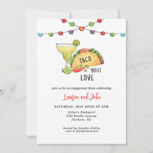 Taco Over Liefde Mexicaans Feest Verlovingsfeest Kaart