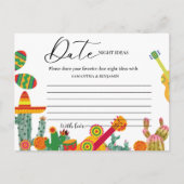 Taco Over Liefde Mexicaanse date nacht ideeën Advi Advieskaart (Voorkant)