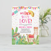 Taco Over Liefde Mexicaanse Fiesta Roze Koppels Do Kaart (Staand voorkant)