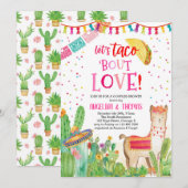 Taco Over Liefde Mexicaanse Fiesta Roze Koppels Do Kaart (Voorkant / Achterkant)