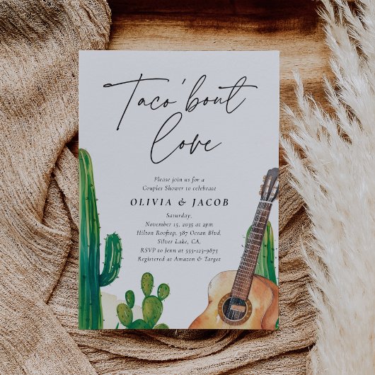 Taco over liefde Mexicaanse koppels Douche uitnodi Kaart