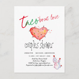 TACO OVER LIEFDE Moderne budget KOPPELS BRUILOFTSF Briefkaart