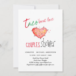 TACO OVER LIEFDE Moderne Plezierige Trouwfeest Fie Kaart