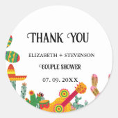 Taco over liefde paar douche dank je ronde sticker (Voorkant)