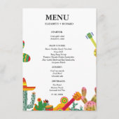 Taco over liefde paar douche Vrijgezellenfeest Menu (Voorkant)