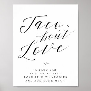 Taco Over Liefde Taco Bar Trouwbord Poster