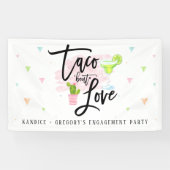 Taco Over Liefde Verloving Feestje Spandoek (Horizontaal)