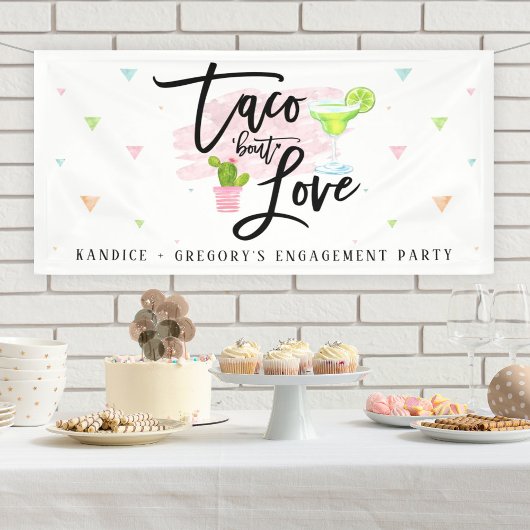Taco Over Liefde Verloving Feestje Spandoek