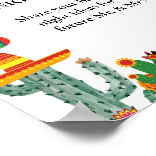 Taco over liefde Vrijgezellenfeest Paar bruiloft t Poster (Hoek)