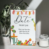 Taco over liefde Vrijgezellenfeest Paar bruiloft t Reclamebord Met Voetstuk