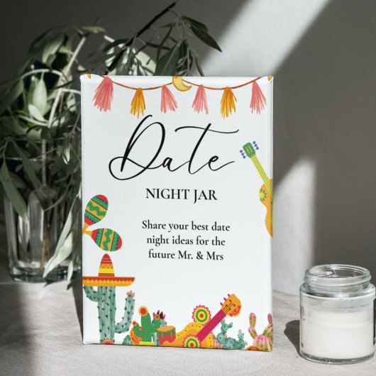 Taco over liefde Vrijgezellenfeest Paar bruiloft t Reclamebord Met Voetstuk