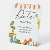 Taco over liefde Vrijgezellenfeest Paar bruiloft t Reclamebord Met Voetstuk (Voorkant)