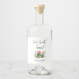 Taco Over Liefde Waterverf Cactus Fiesta Favor Likeurfles Etiket