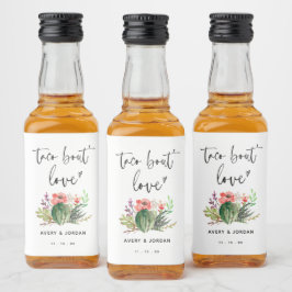Taco Over Liefde Waterverf Cactus Succulent Fiesta Likeurfles Etiket