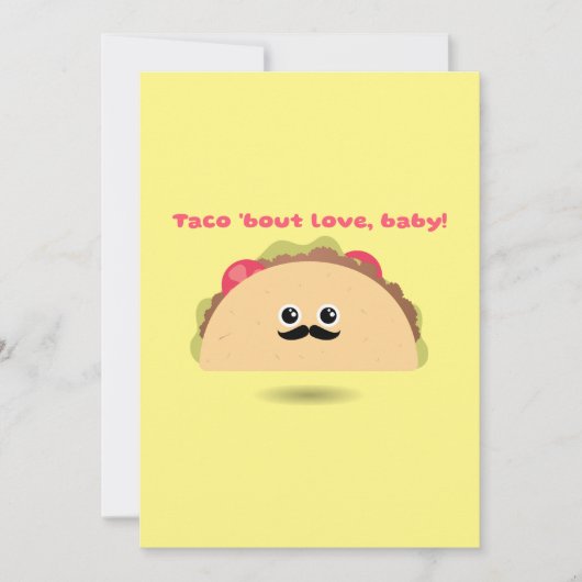 Taco Over Love Baby Valentijnsdag Feestdagenkaart (Voorkant)