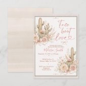 Taco Over Love Bruiloftsshower Blush Cactus Kaart (Voorkant / Achterkant)