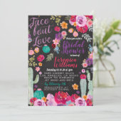 Taco Over Love Bruiloftsuitnodiging Kaart (Staand voorkant)