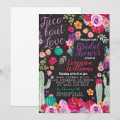 Taco Over Love Bruiloftsuitnodiging Kaart (Voorkant / Achterkant)