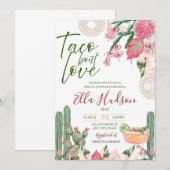 Taco Over Love Bruiloftsuitnodiging Kaart (Voorkant / Achterkant)
