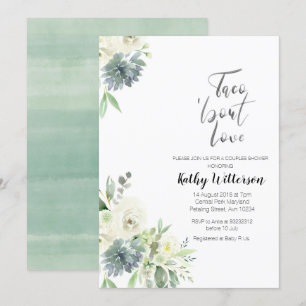 Taco over Love COUPLES SHOWER Invitation Kaart