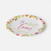 Taco Over Love! Fiesta Bruiloft Feest Papieren Bordje (Gekanteld)