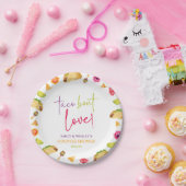 Taco Over Love! Fiesta Bruiloft Koppels Bruidsfees Papieren Bordje (Feest)