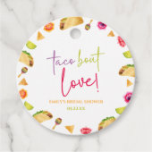 Taco Over Love! Fiesta Bruiloftsfeest Bedankjes Labels (Voorkant)