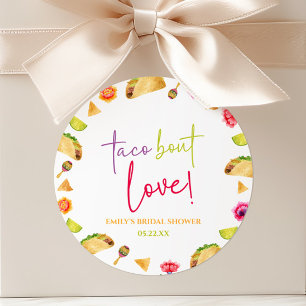 Taco Over Love! Fiesta Bruiloftsfeest Ronde Sticker